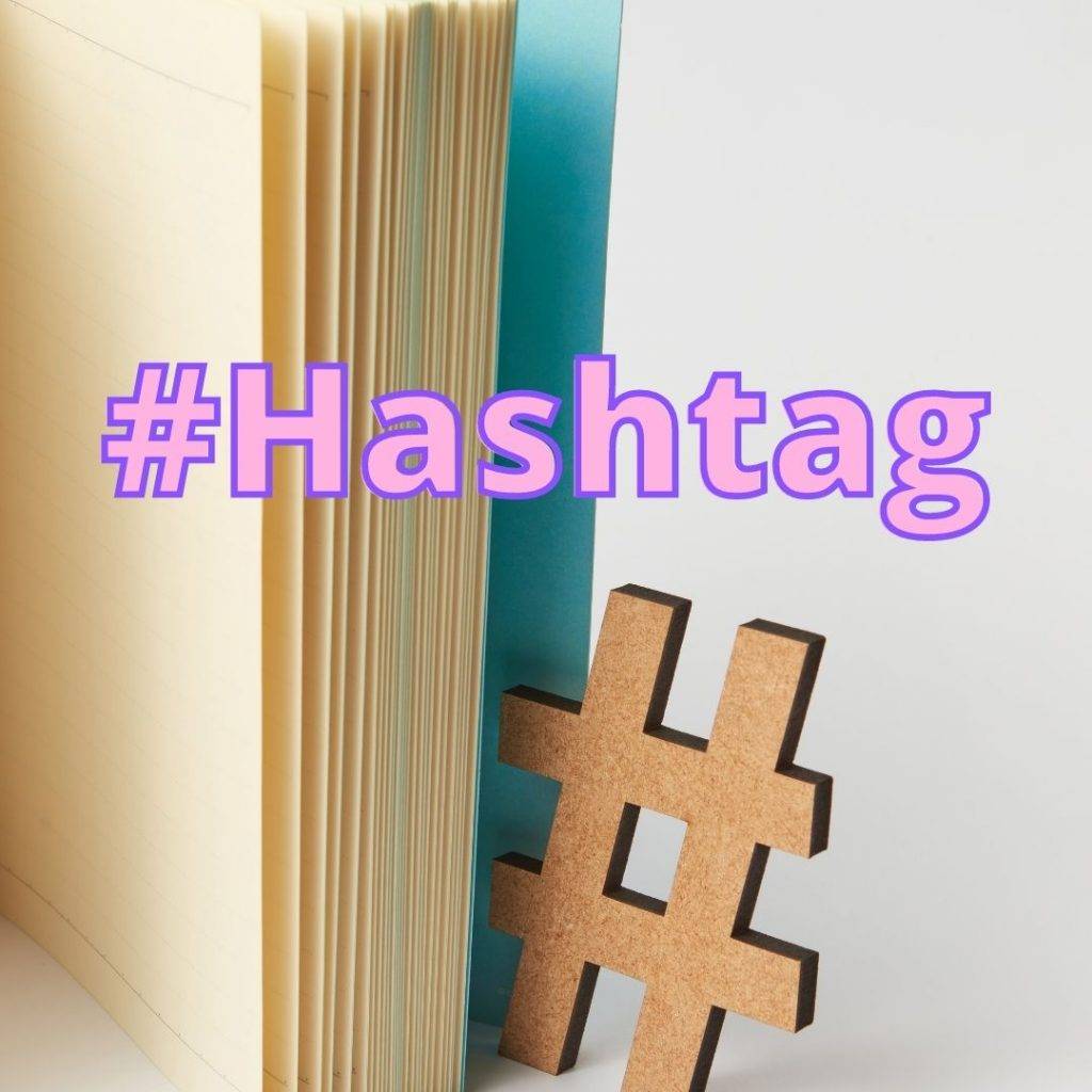 Image with Hashtag symbol and #Hashtag name.
